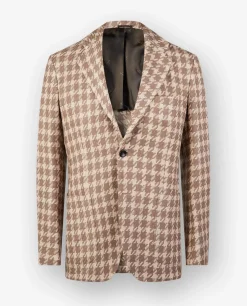 Fashion Cashmere Pied-De-Poule Jasje Mannen Jasjes