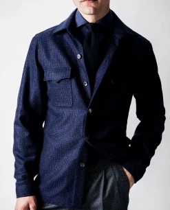 Online Cashmere Shirtjacket Mannen Jasjes