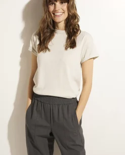 Sale Cashmere-Zijden T-Shirt Vrouwen Tops