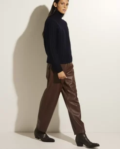 Store Chamomile Leren Broek Vrouwen Broeken