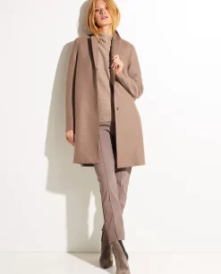 Flash Sale Cocoon Jas In Geperste Wol Vrouwen Jassen