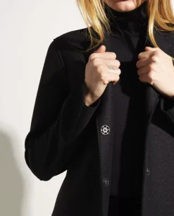 New Cocoon Jas In Geperste Wol Vrouwen Jassen