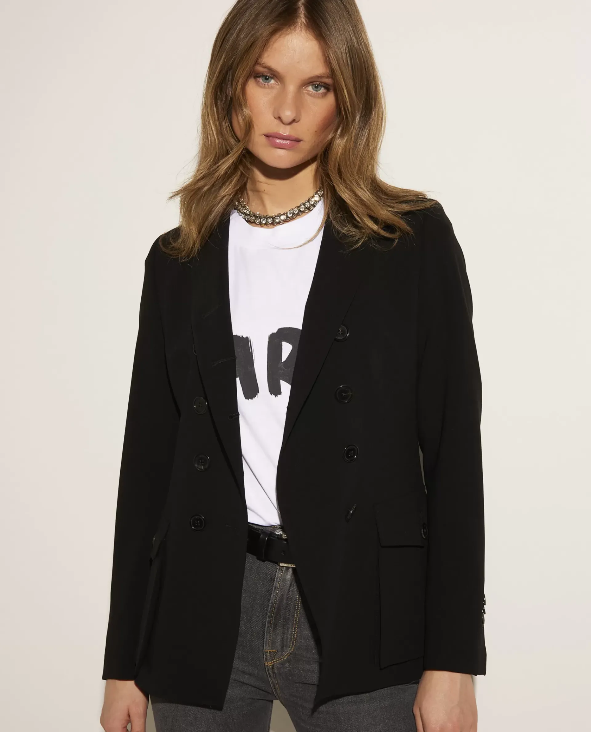 Best Sale Double Breasted Wollen Blazer Vrouwen Blazers