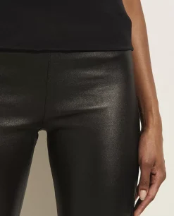 Best Sale Flared Broek In Stretch Leer Vrouwen Broeken