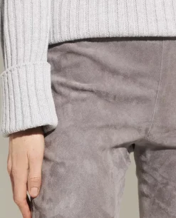 Sale Flared Broek In Stretch Suede Vrouwen Broeken