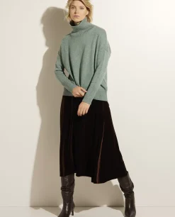 Fashion Fluwelen Midi Rok Vrouwen Rokken
