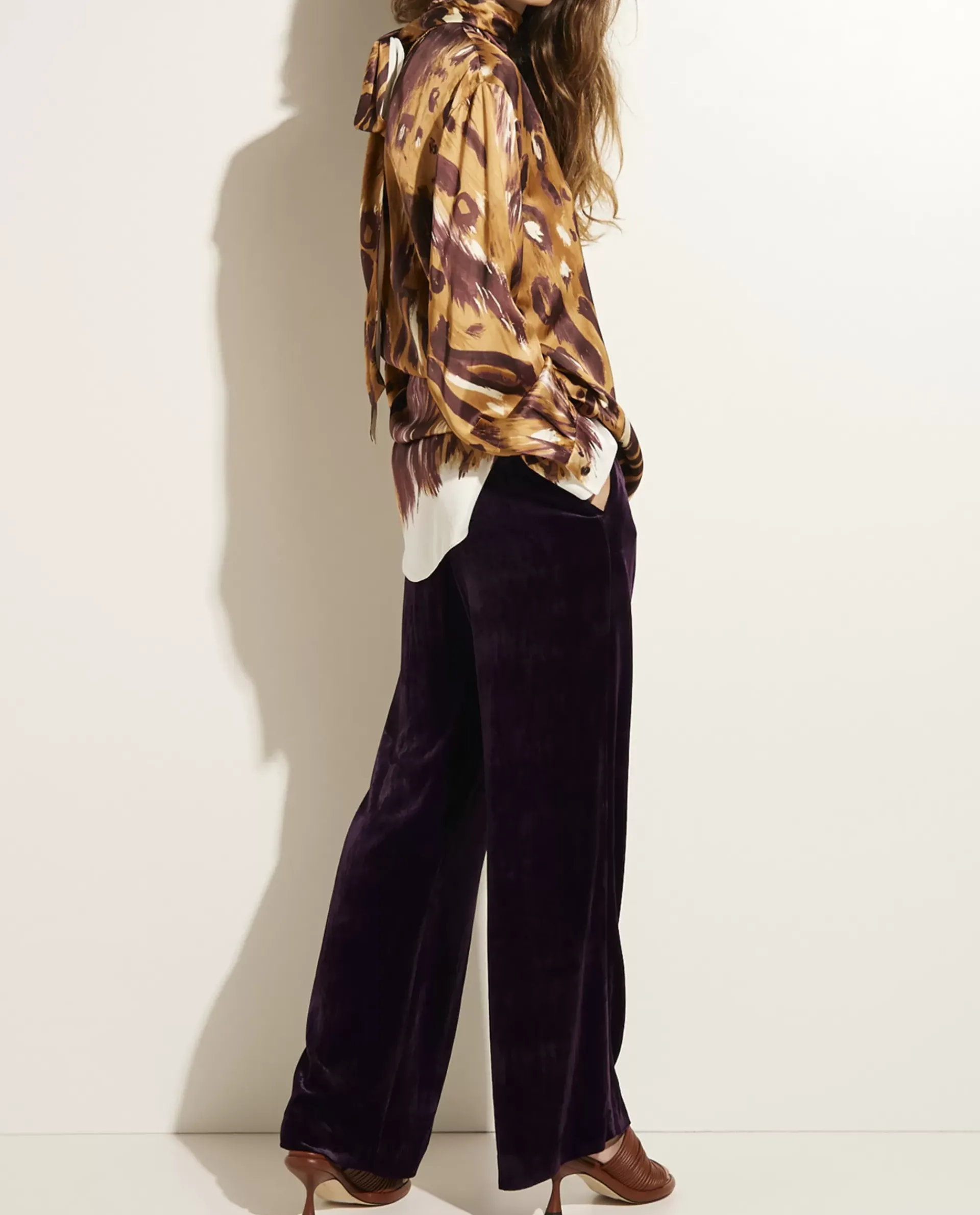 Sale Fluwelen Wijde Broek Vrouwen Broeken
