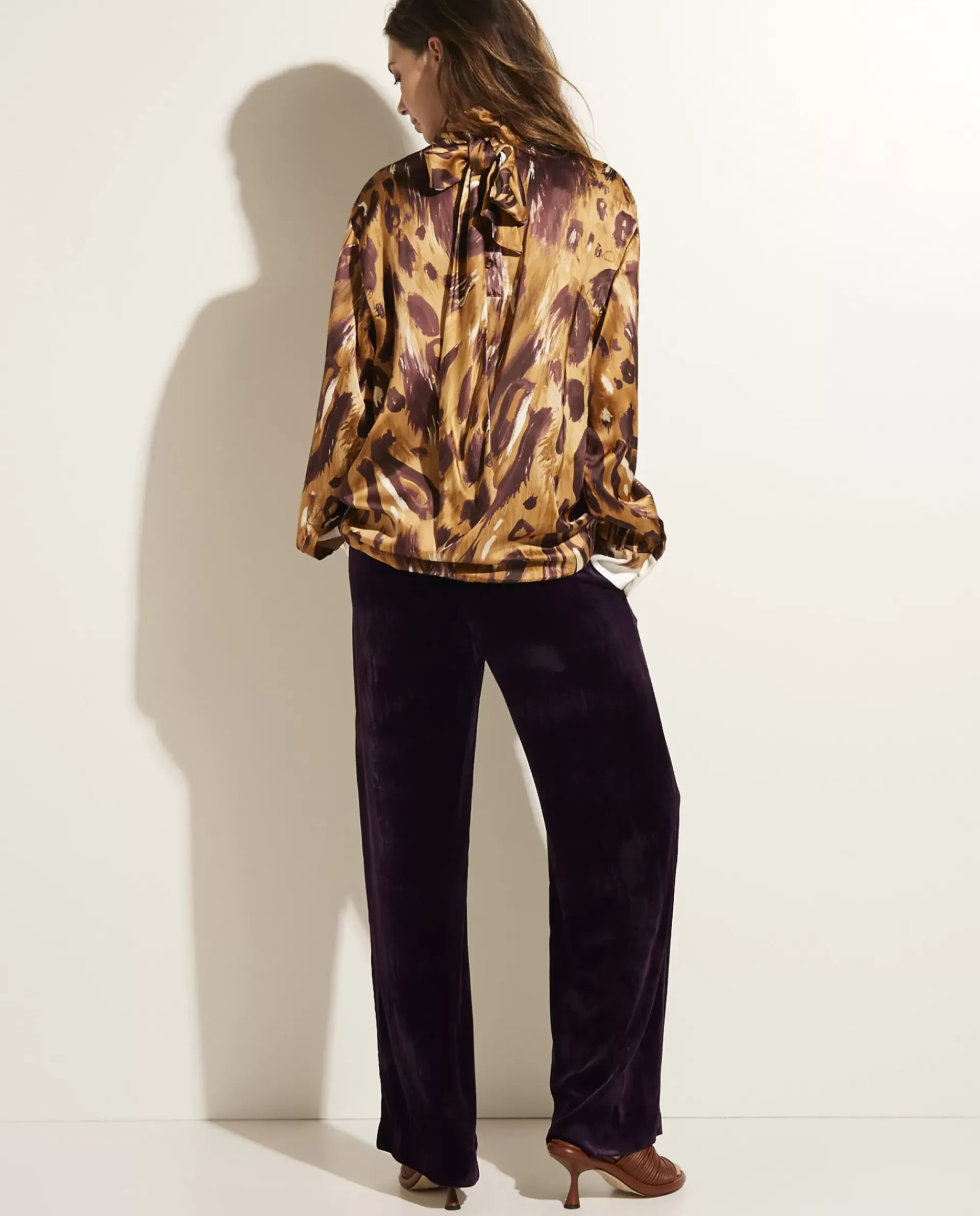 Sale Fluwelen Wijde Broek Vrouwen Broeken