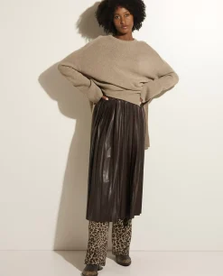 Discount Geplooide Midi Rok Vrouwen Rokken