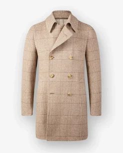 Flash Sale Geruite Cashmere Jas Mannen Jassen