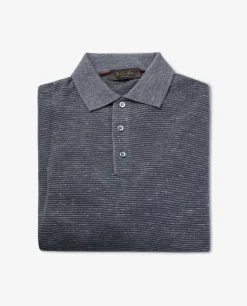 Clearance Gestreepte Knitted Polo Mannen Knitwear