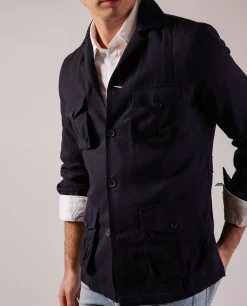 Outlet Hopsack Shirtjasje Mannen Jasjes