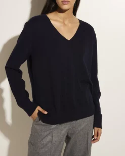 Store Kasjmieren V-Hals Trui Vrouwen Knitwear