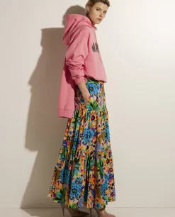 Fashion Katoenen Maxi Rok Vrouwen Rokken