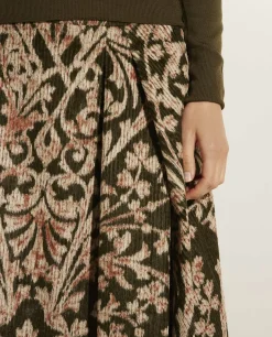 Outlet Katoenen Midi Rok Vrouwen Rokken