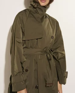 Outlet Katoenen Trenchcoat Vrouwen Jassen