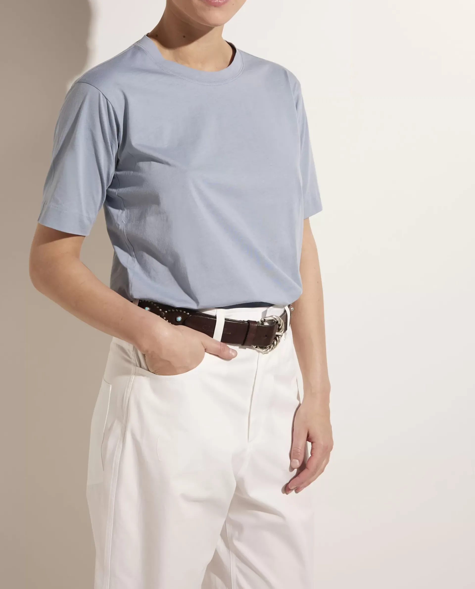 Best Katoenen T-Shirt Met Ronde Hals Vrouwen Tops