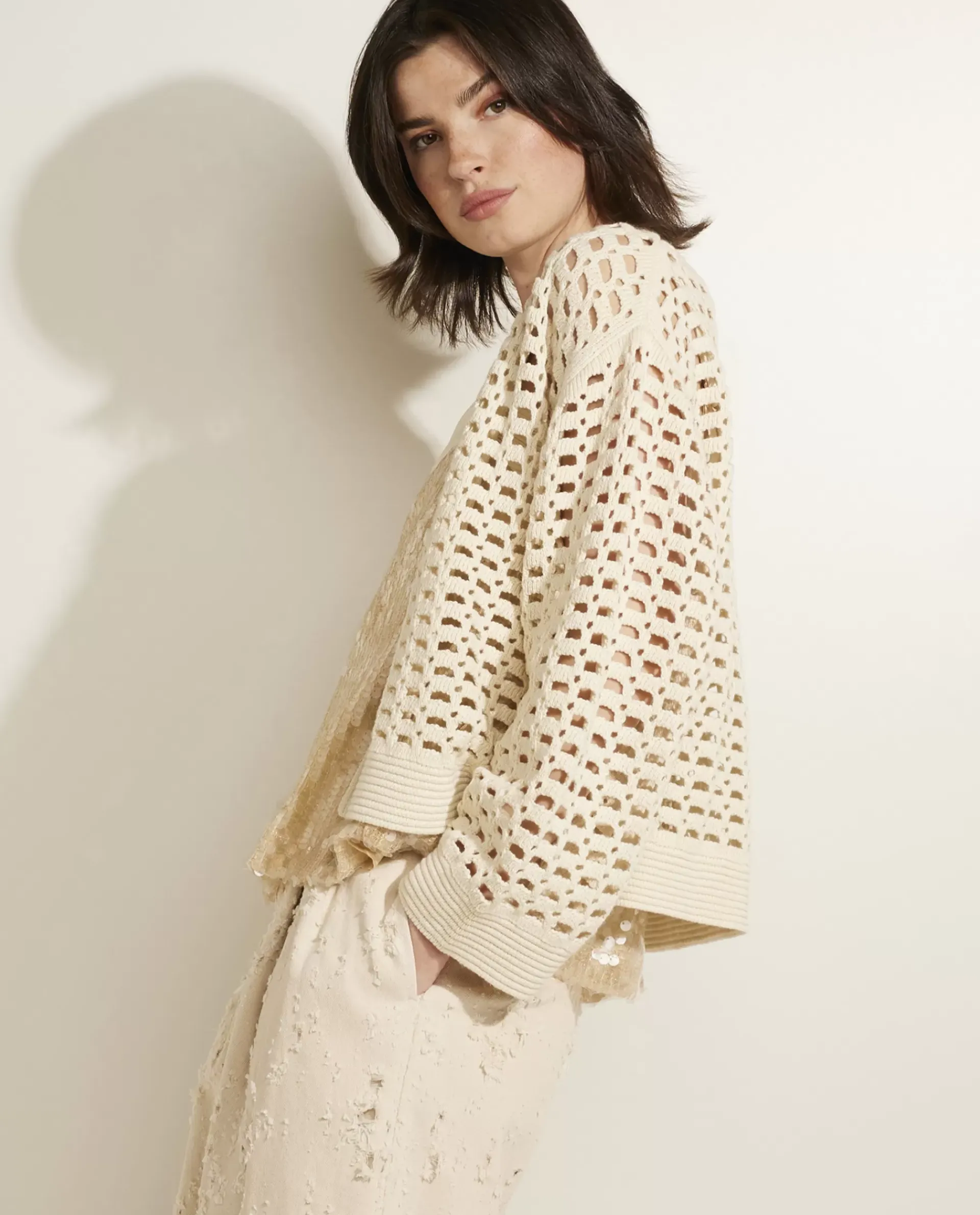 Sale Katoenen Vest Vrouwen Knitwear