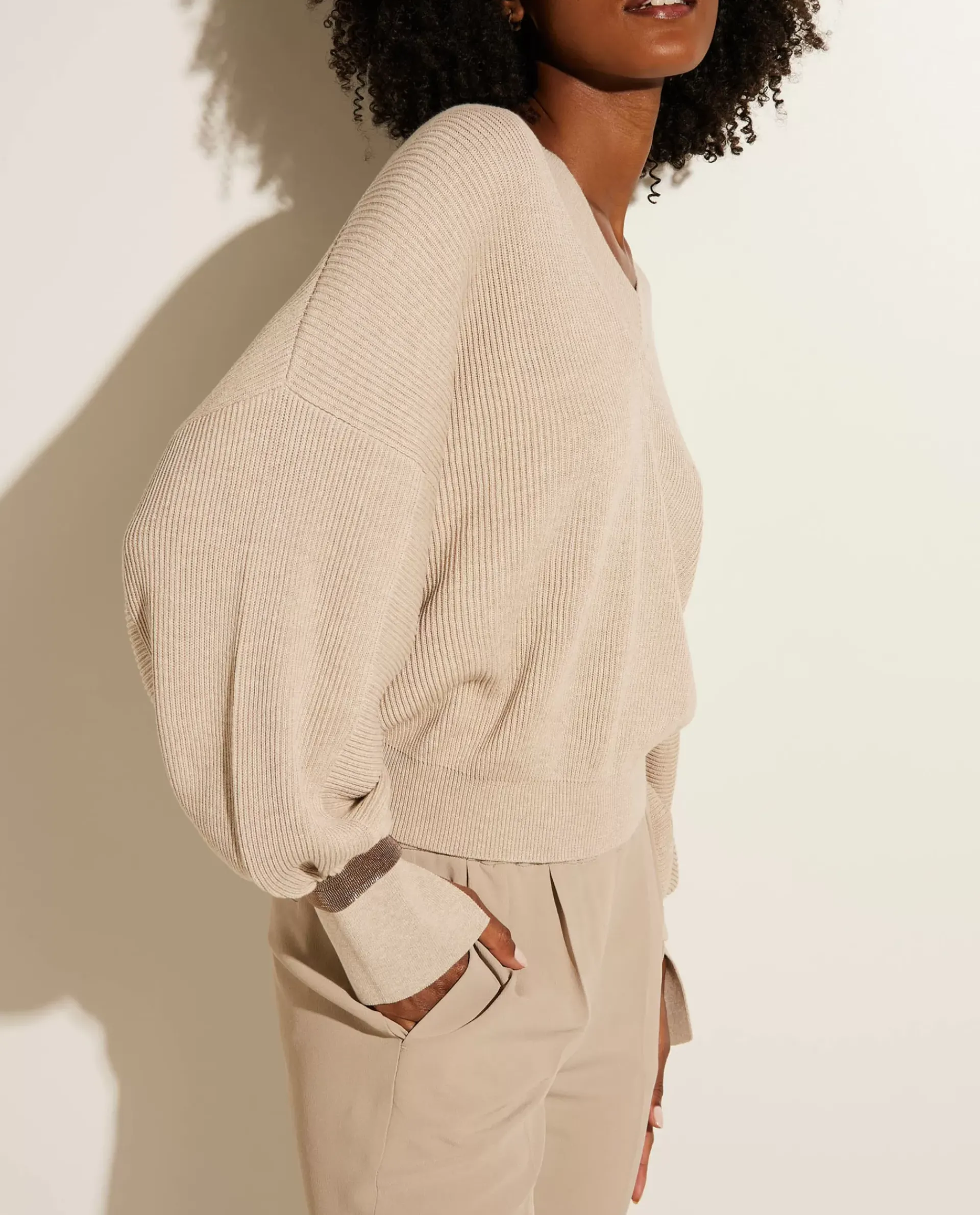 Cheap Katoenen V-Hals Trui Vrouwen Sweaters