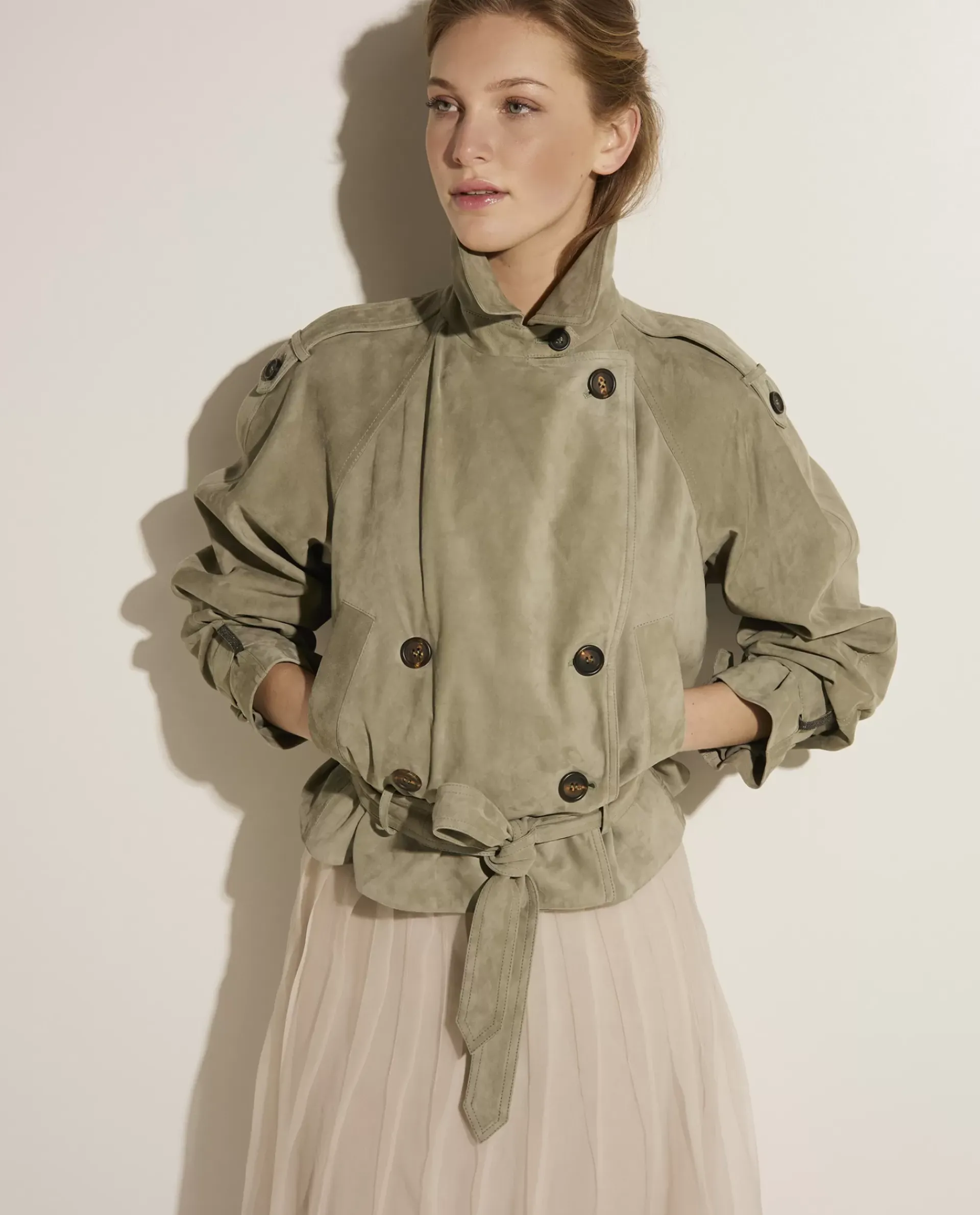 Best Sale Korte Suede Jas Vrouwen Jassen