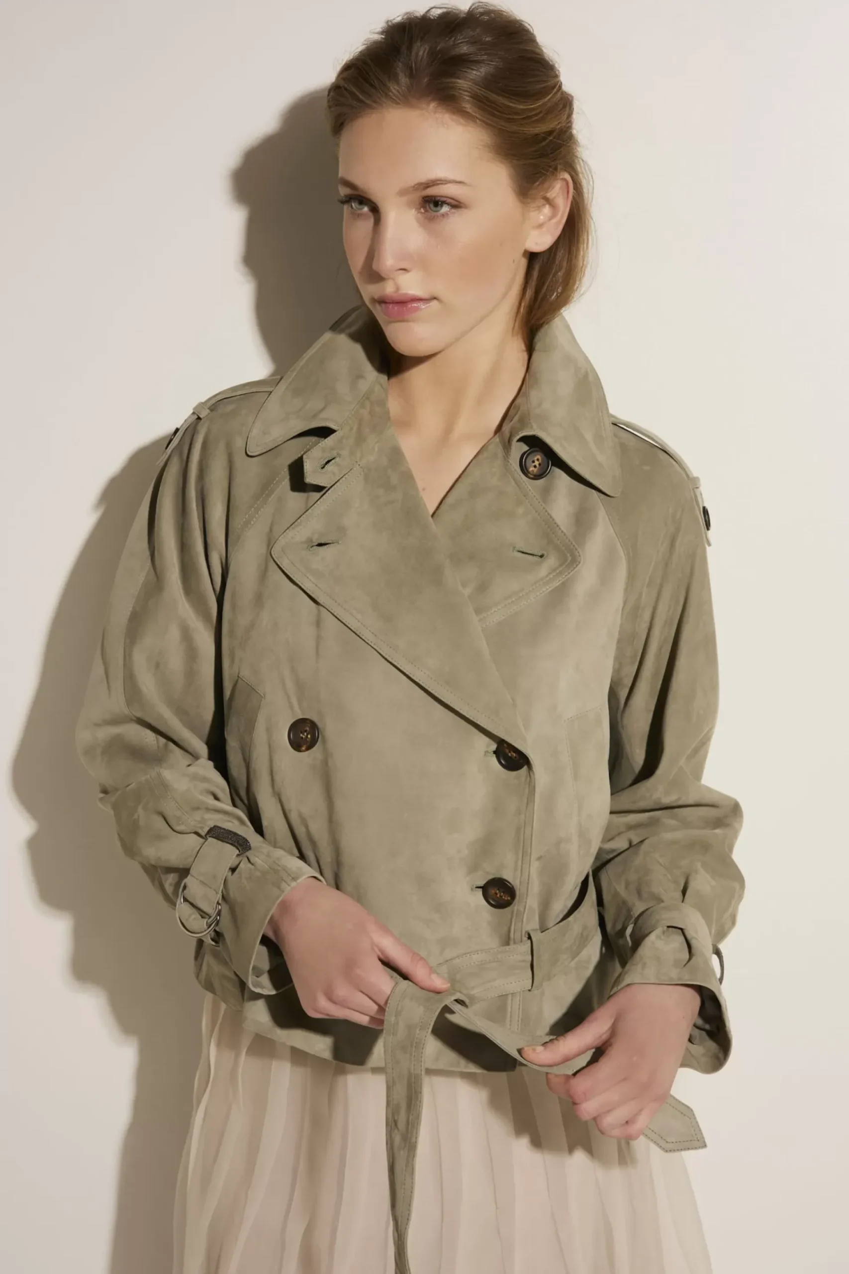 Best Sale Korte Suede Jas Vrouwen Jassen