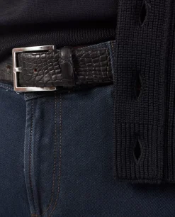 Fashion Krokodillen Leren Riem Mannen Riemen