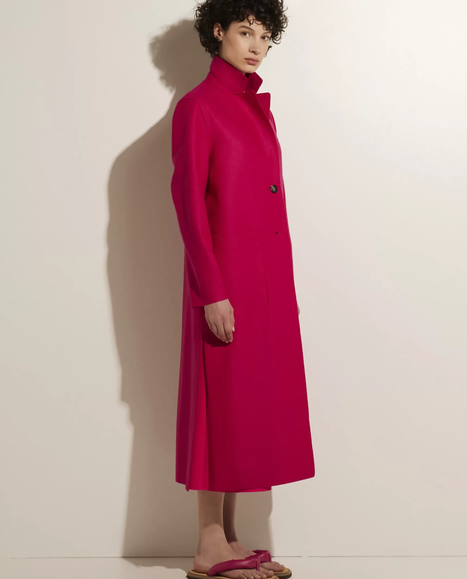 Fashion Lange Lichte Wollen Jas Vrouwen Jassen