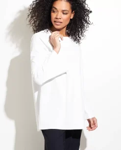 Store Lange Top In Stretch-Kwaliteit Vrouwen Tops