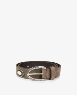 Hot Leren Ceintuur Met Zilveren Accenten Vrouwen Accessoires