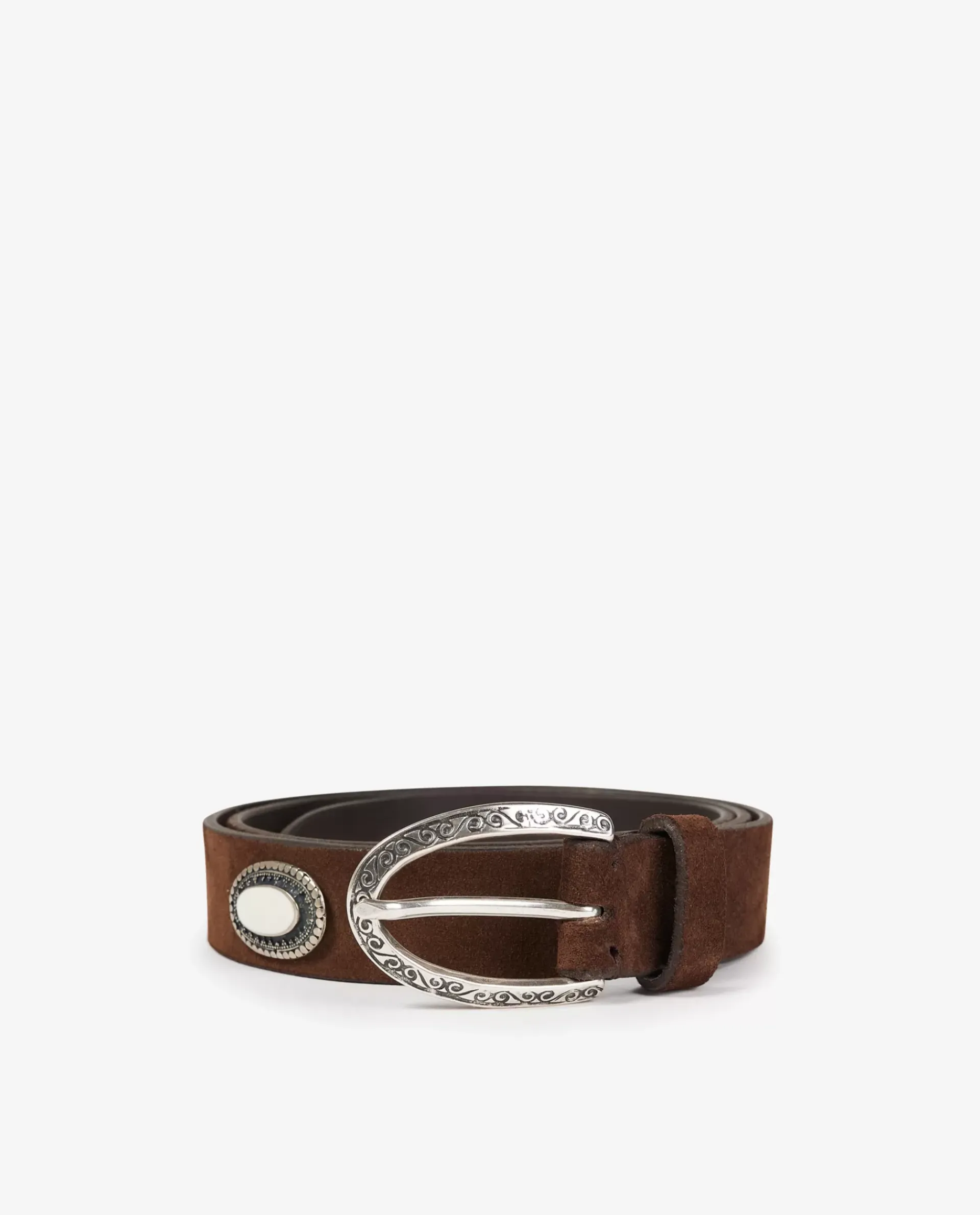 Sale Leren Ceintuur Met Zilveren Accenten Vrouwen Accessoires