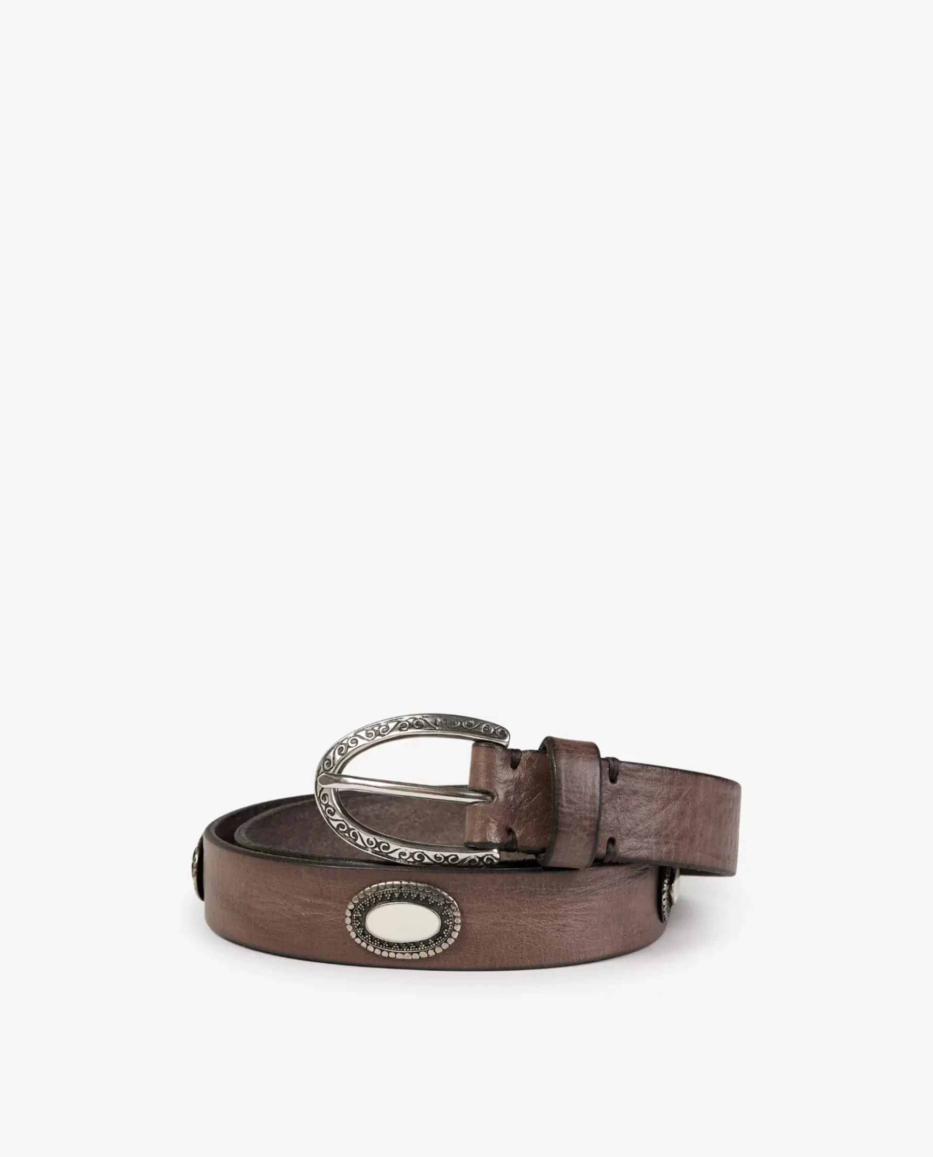 Best Sale Leren Ceintuur Met Zilveren Accenten Vrouwen Accessoires
