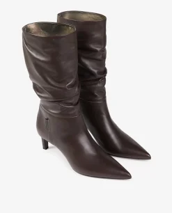 Shop Leren Laarzen Met Hak Vrouwen Schoenen