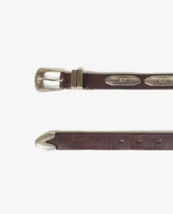 Discount Leren Riem Met Zilveren Accenten Vrouwen Accessoires