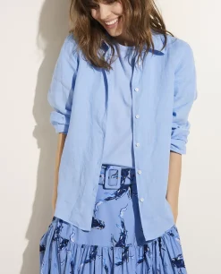 New Linnen Blouse Vrouwen Blouses