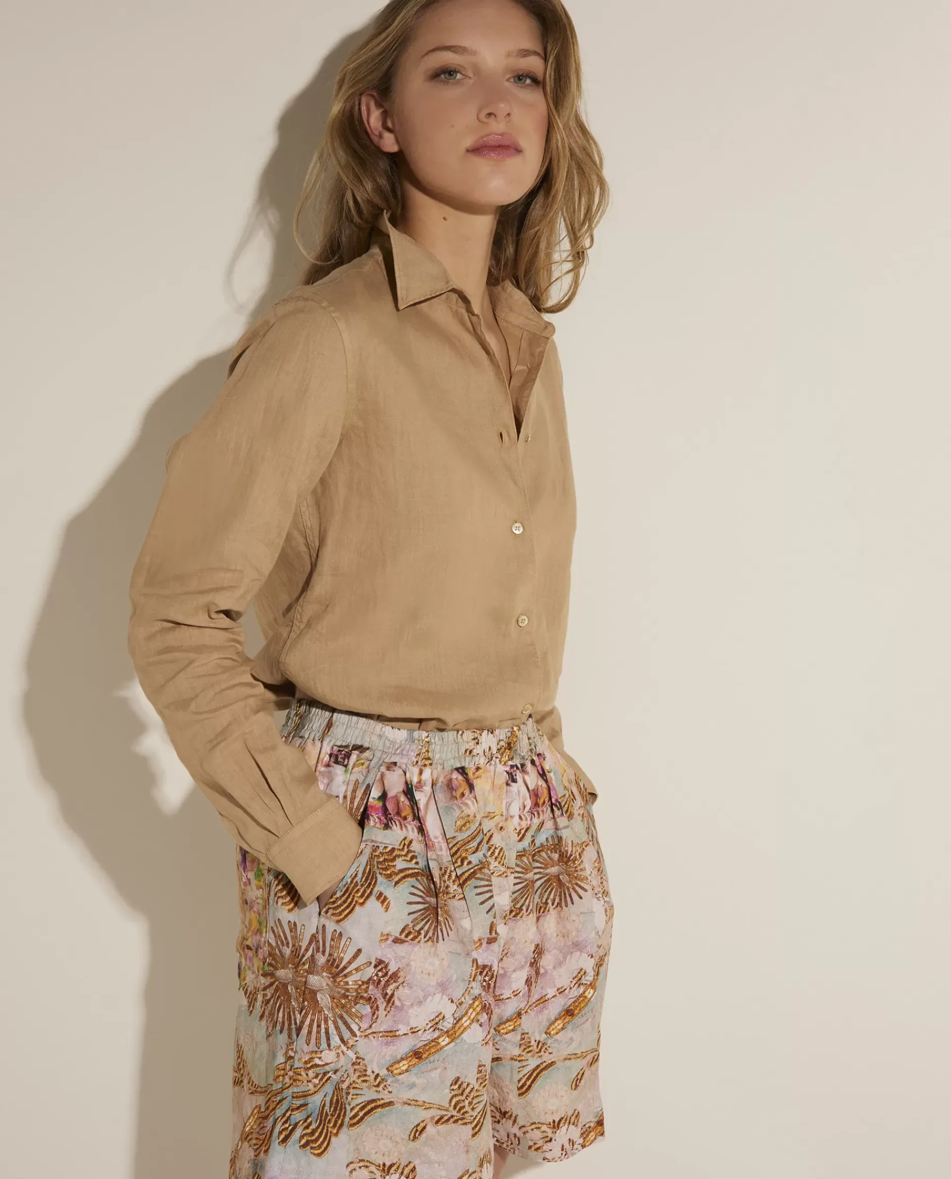 Fashion Linnen Blouse Vrouwen Blouses