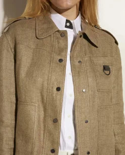 Best Sale Linnen Jasje Vrouwen Jassen