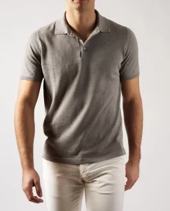 Outlet Linnen Katoenen Polo Mannen Knitwear