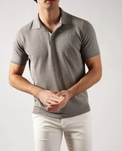 Outlet Linnen Katoenen Polo Mannen Knitwear