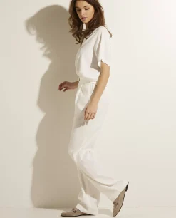 Clearance Linnen-Katoenen Pantalon Vrouwen Broeken
