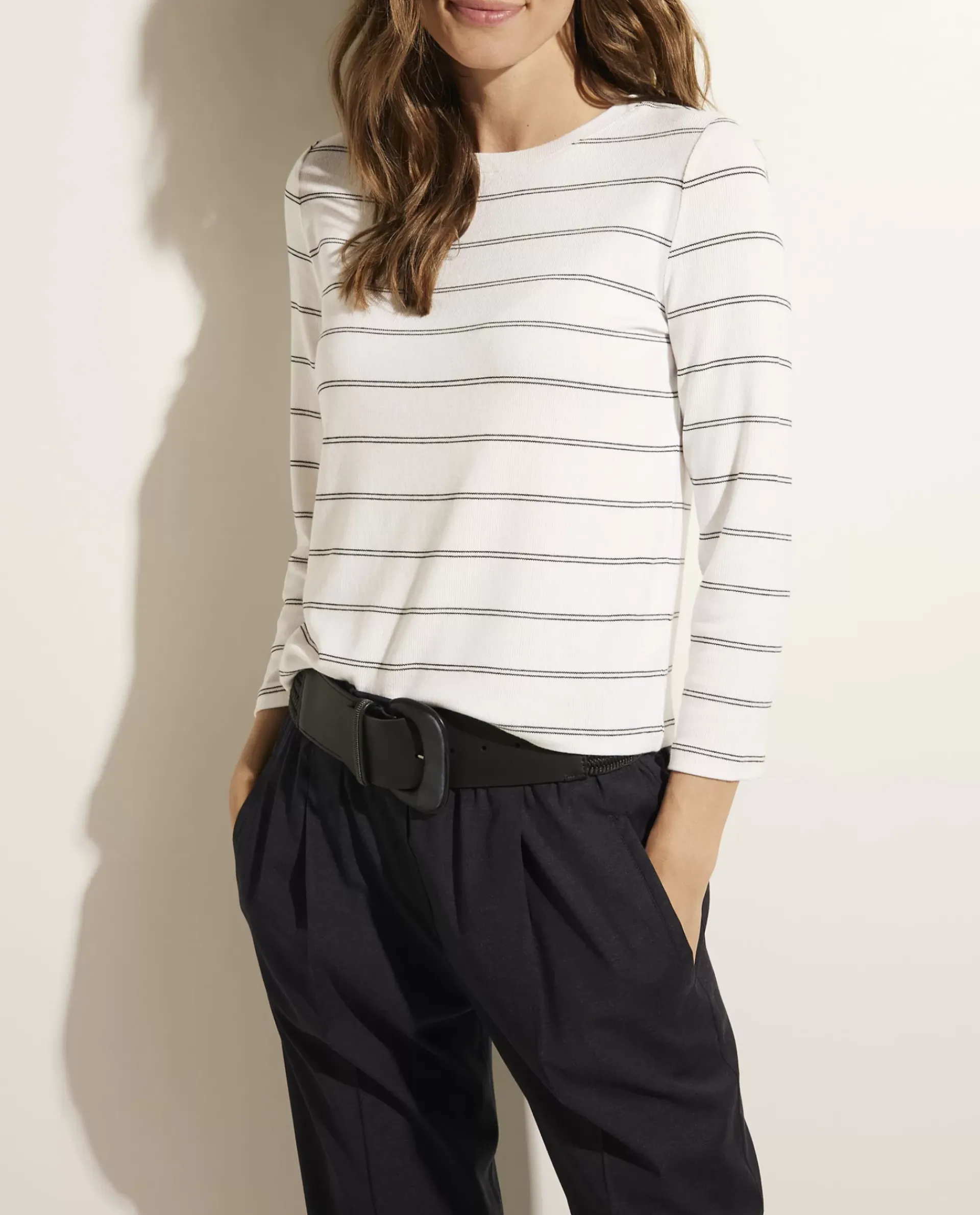 Cheap Longsleeve Met Streep Vrouwen Tops
