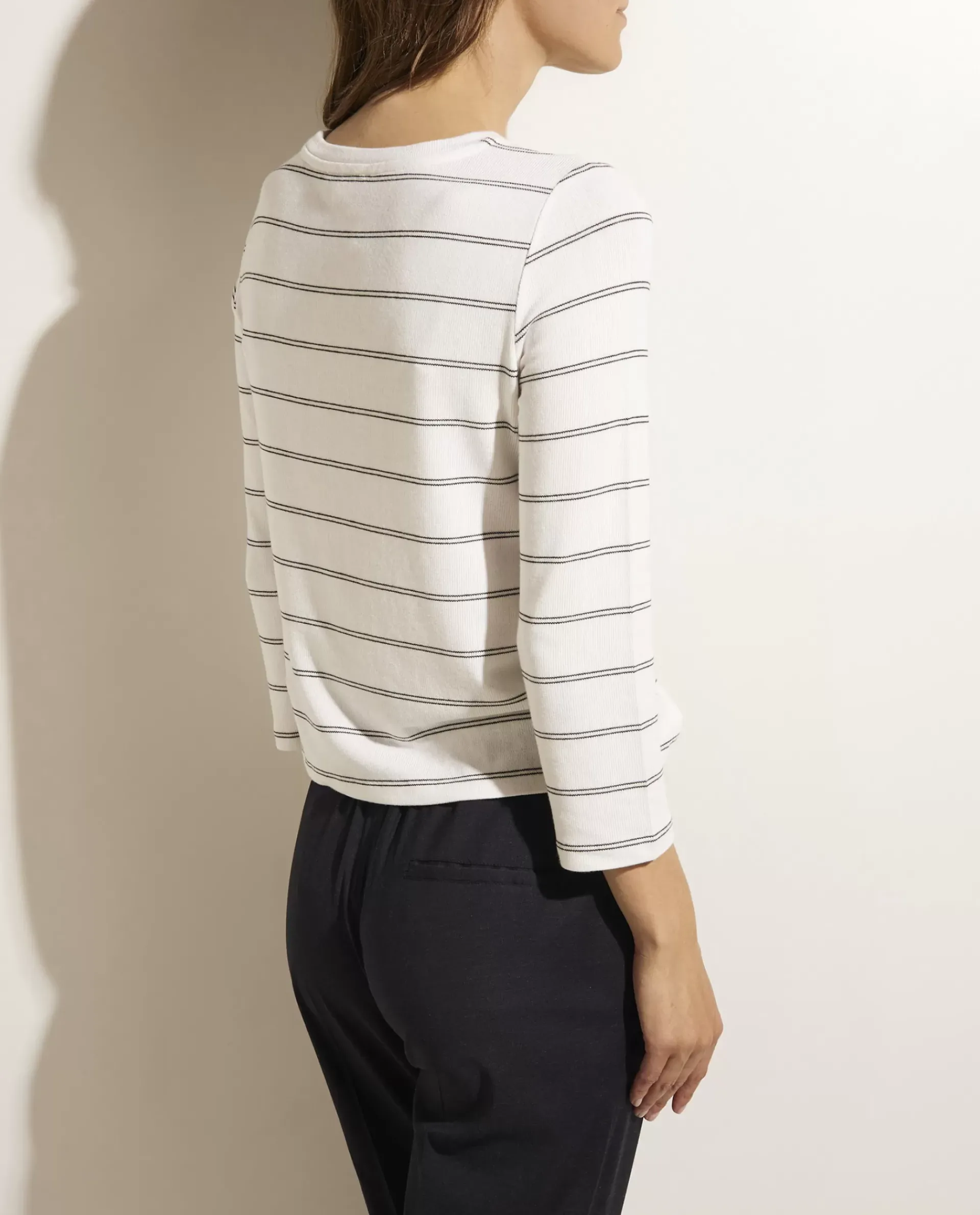 Cheap Longsleeve Met Streep Vrouwen Tops
