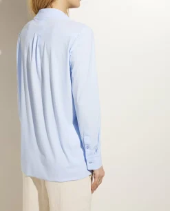 Outlet Losvallende Blouse In Stretch Vrouwen Blouses