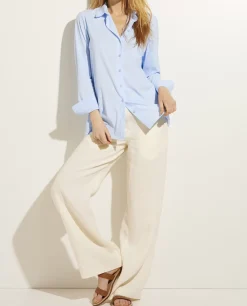 Outlet Losvallende Blouse In Stretch Vrouwen Blouses