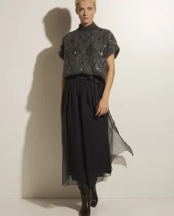 Discount Midi Zijden Rok Vrouwen Rokken