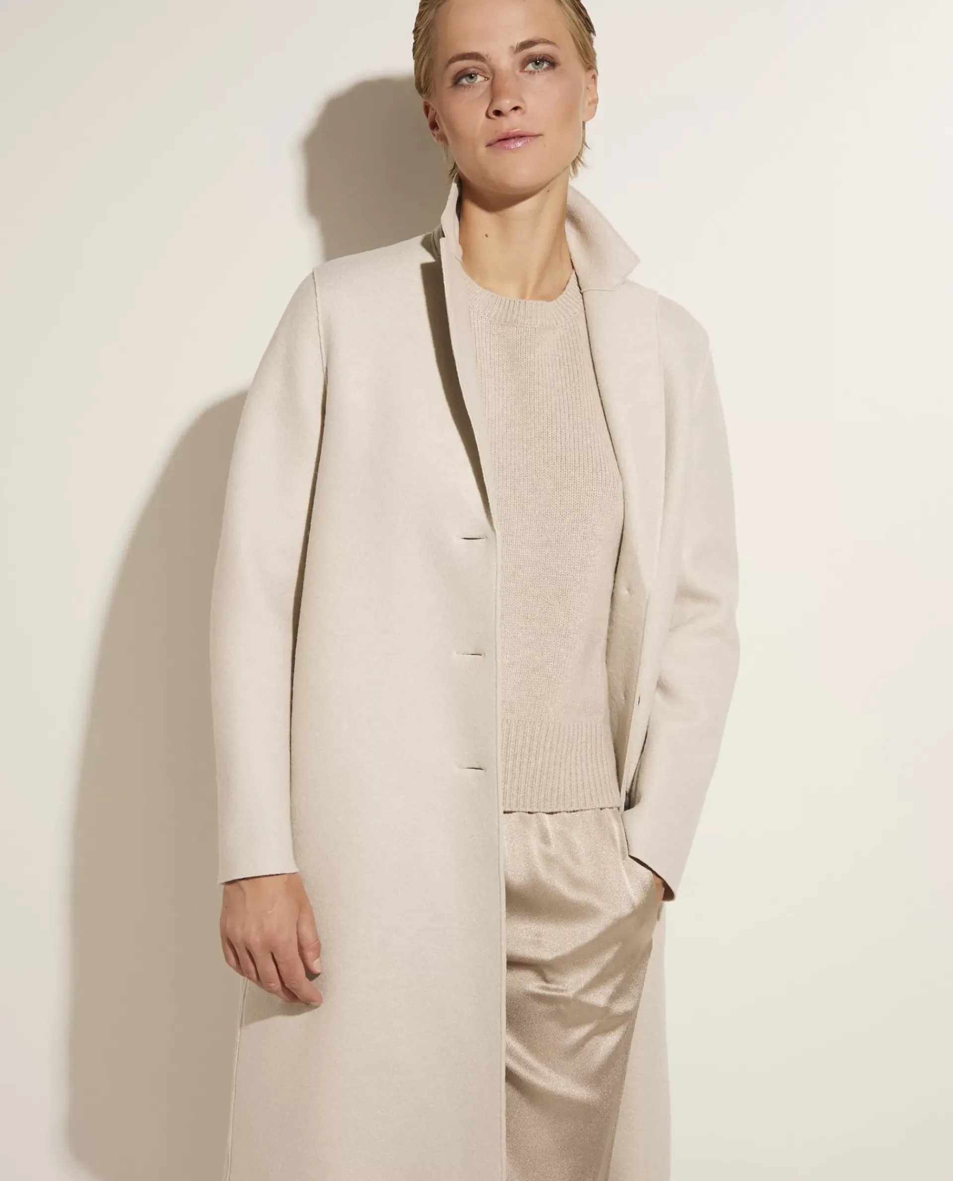 Flash Sale Overjas In Geperst Wol Vrouwen Jassen