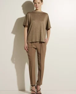 Cheap Pantalon In Zijde-Mix Vrouwen Broeken