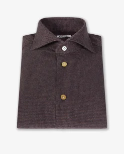 Discount Pied-De-Poule Shirt Mannen Shirts