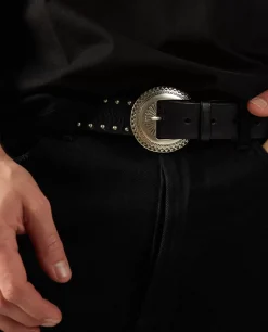 Hot Ranch Leren Riem Met Studs Mannen Riemen