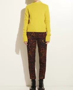 Store Rechte Broek Met Print Vrouwen Broeken