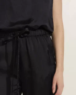 Outlet Rechte Satijnen Broek Vrouwen Broeken